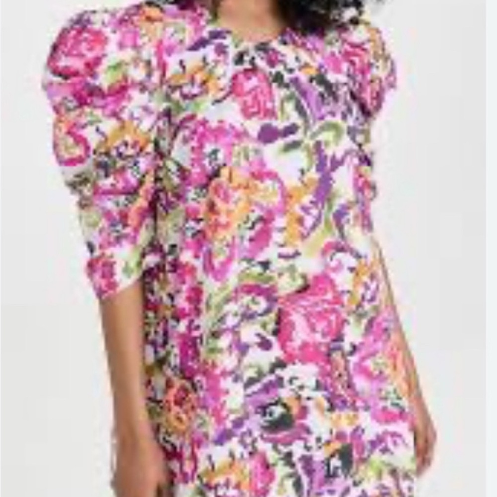 Misa Los Angeles Floral Mini Dress - Pink and Purple